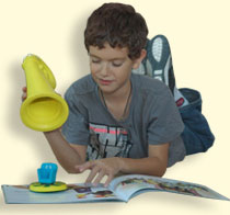 A book and a toy